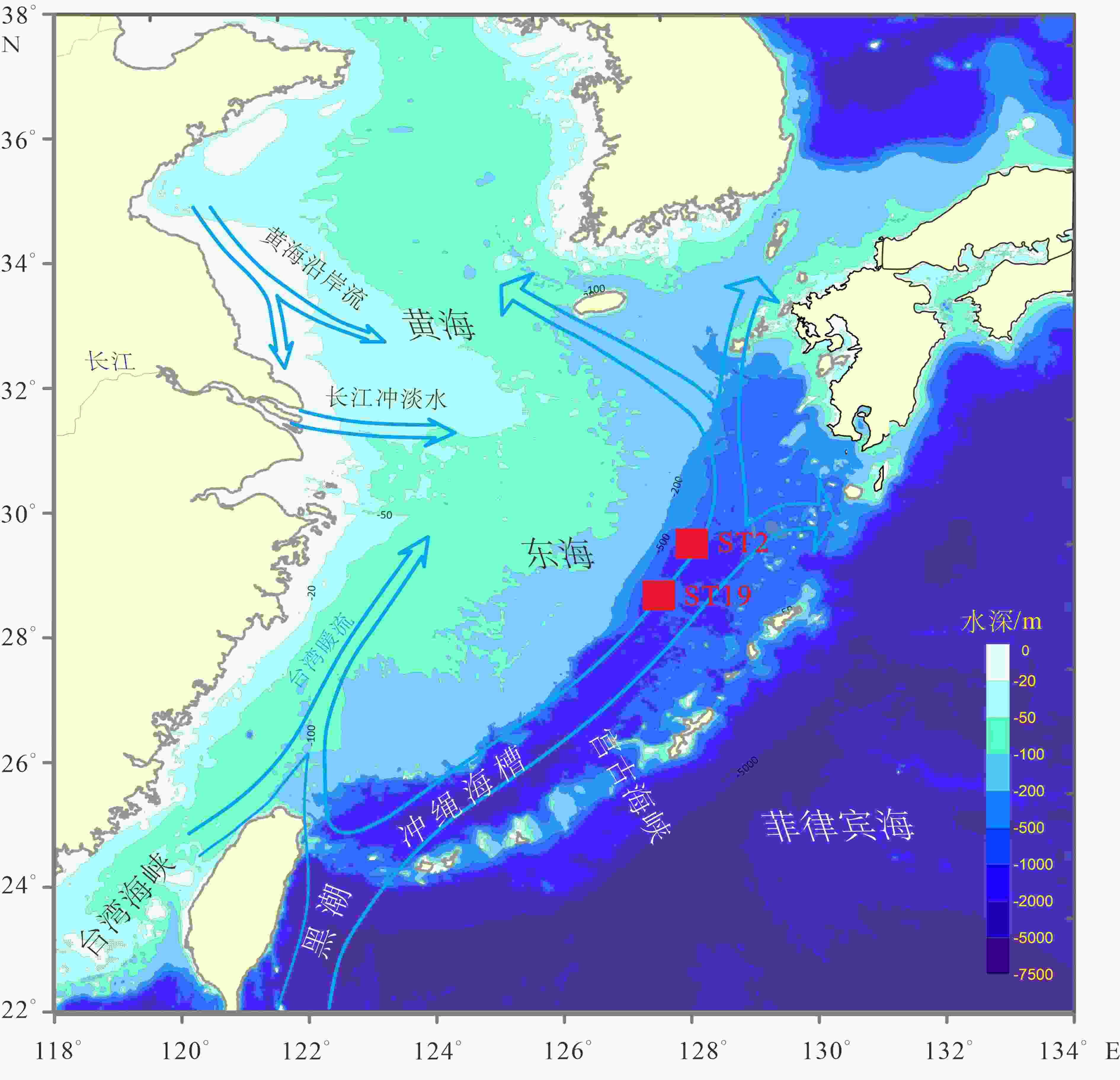 东海陆坡—冲绳海槽水体剖面地球化学特征与指示意义