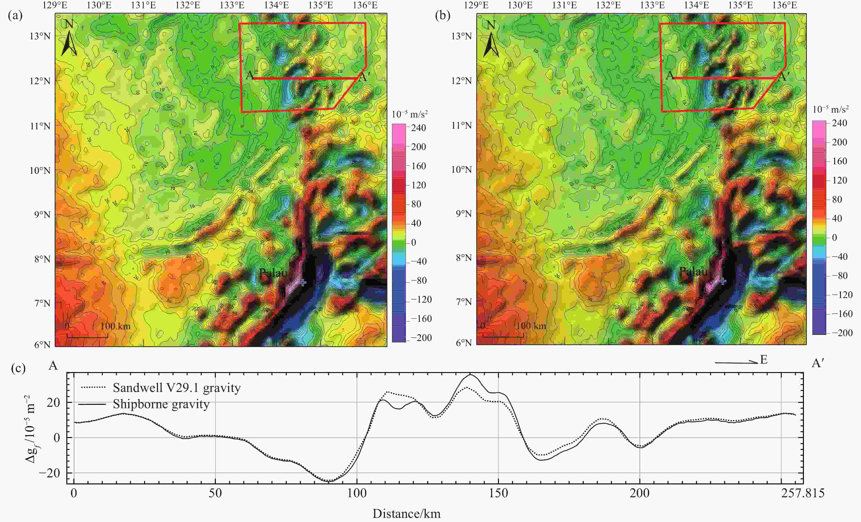 Characteristics of gravity and magnetic fields and deep structural  responses in the southern part of the Kyushu-Palau Ridge